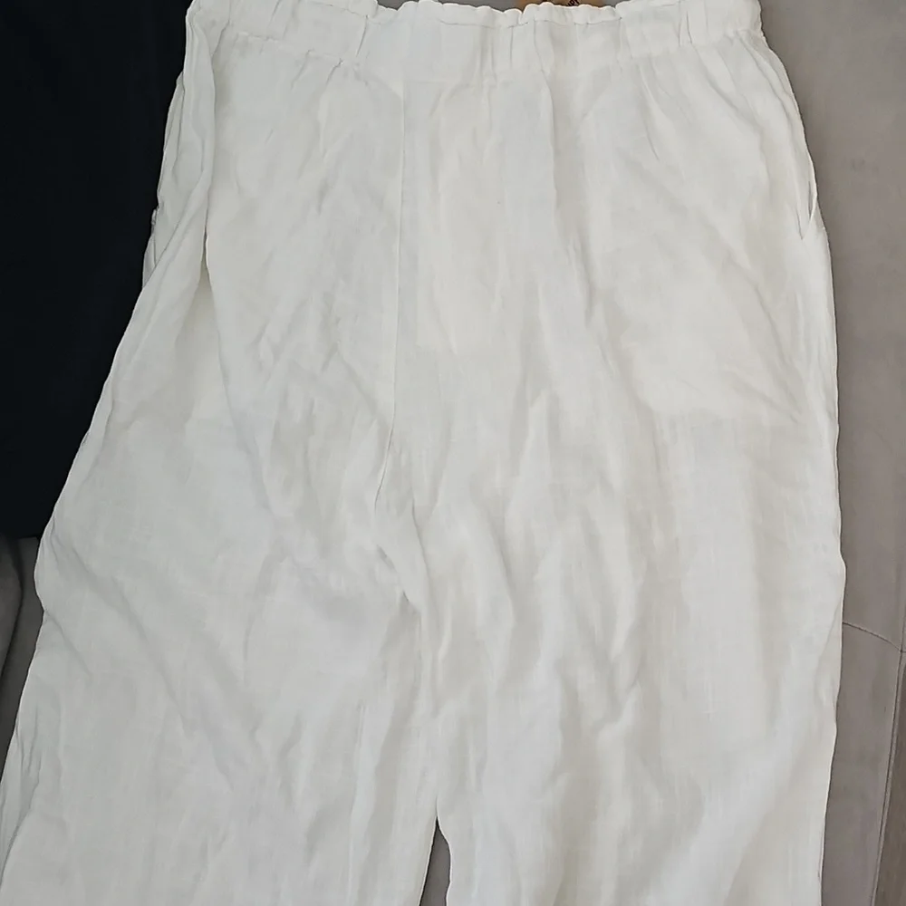 NWT Thread And Supply Women's White Linen Pants - Picture 6 of 8